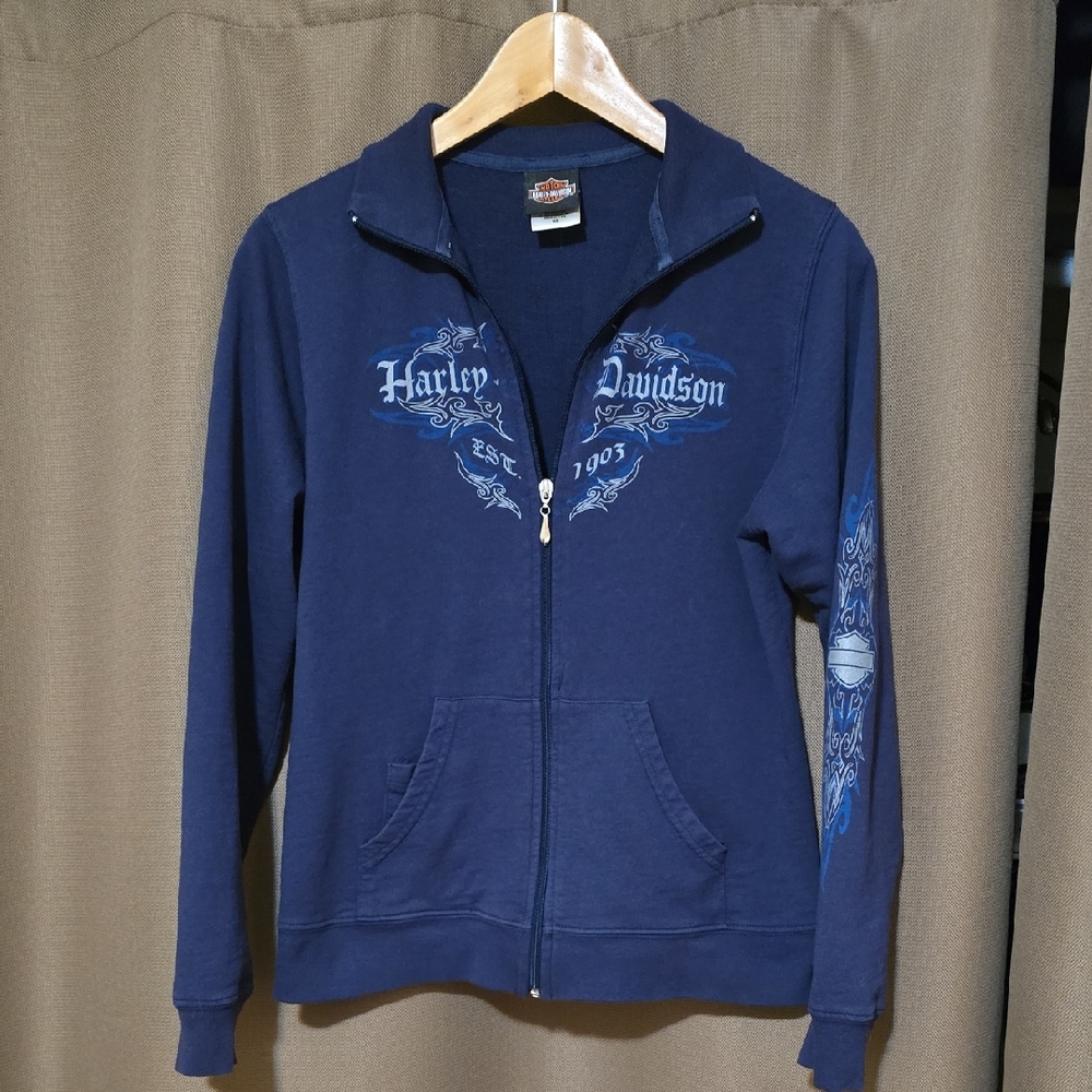 Womans Harley Davidson Zippered Sweatshirt